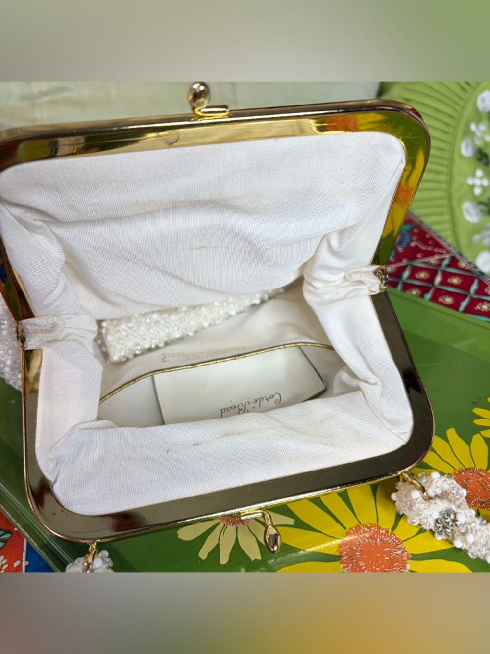 Corde’ Bead Bag, Mirror and Coin Purse - Picture 2 of 8